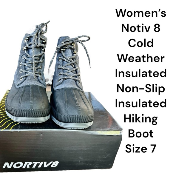 Nortiv 8 Women’s Fenton-3 Cold Weather Mid-Ankle Insulated Hiking Boots Size 7 - Picture 1 of 12